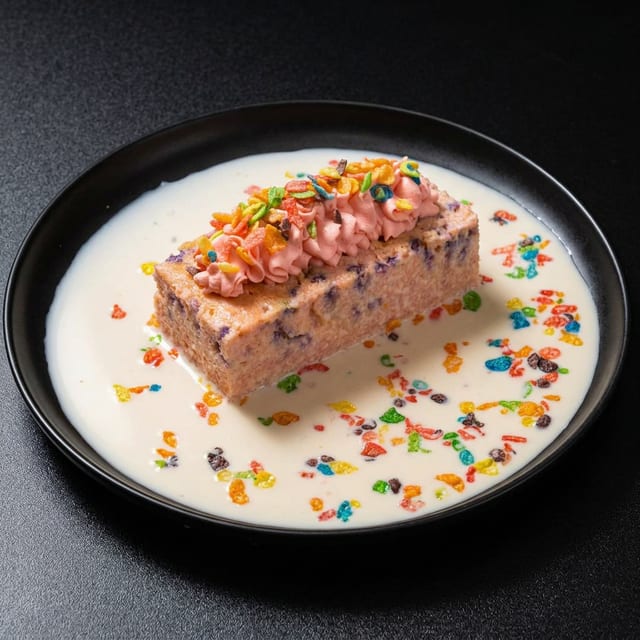 Fruity Pebbles Tres Leches.